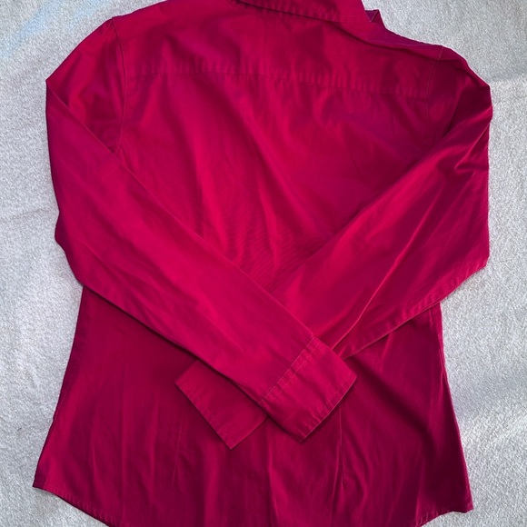 GAP Womens Vibrant Red Casual Button Down Shirt - Picture 2 of 4